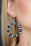 Paparazzi "Ring Around The Rhinestones" Blue Earrings Paparazzi Jewelry