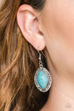 Paparazzi "Aztec Horizons" Blue Turquoise Earrings Paparazzi Jewelry