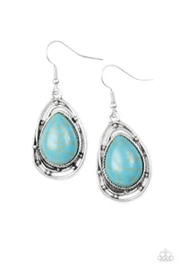 Paparazzi "Abstract Anthropology" Blue Turquoise Earrings Paparazzi Jewelry