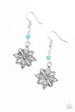 Paparazzi VINTAGE VAULT "Cactus Blossom" Blue Earrings Paparazzi Jewelry