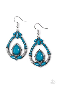 Paparazzi "Vogue Voyager" Blue Earrings Paparazzi Jewelry