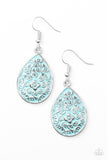 Paparazzi "Flirty Flower Girl" Blue Earrings Paparazzi Jewelry