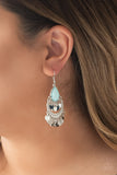 Paparazzi "Bodaciously Boho" Blue Earrings Paparazzi Jewelry