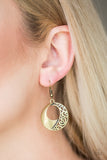 Paparazzi "Eastside Excursionist" Brass Filigree Hoop Earrings Paparazzi Jewelry