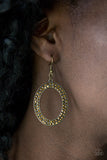 Paparazzi VINTAGE VAULT "Go Down In Glitter" Brass Earrings Paparazzi Jewelry