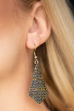Paparazzi VINTAGE VAULT "Terra Trending" Brass Earrings Paparazzi Jewelry