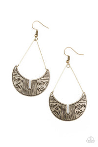 Paparazzi "Trading Post Trending" Brass Earrings Paparazzi Jewelry