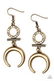 Paparazzi "Majestically Moon Child" Brass Earrings Paparazzi Jewelry