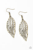 Paparazzi VINTAGE VAULT "Come Home To Roost" Brass Earrings Paparazzi Jewelry