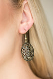 Paparazzi VINTAGE VAULT "Wistfully Whimsical" Brass Earrings Paparazzi Jewelry