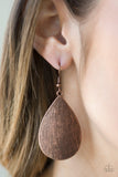 Paparazzi "All Allure" Copper Etched Teardrop Earrings Paparazzi Jewelry