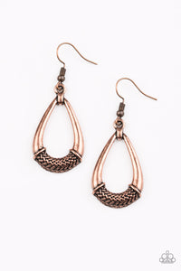 Paparazzi VINTAGE VAULT "Trending Texture" Copper Earrings Paparazzi Jewelry