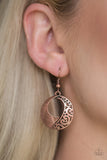 Paparazzi "Eastside Excursionist" Copper Filigree Hoop Earrings Paparazzi Jewelry