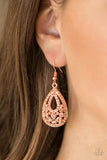 Paparazzi VINTAGE VAULT "Sparkling Stardom" Copper Earrings Paparazzi Jewelry
