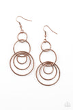 Paparazzi "Chic Circles" Copper Interlocking Hoop Earrings Paparazzi Jewelry