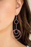 Paparazzi "Chic Circles" Copper Interlocking Hoop Earrings Paparazzi Jewelry