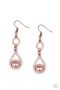 Paparazzi VINTAGE VAULT "Roll Out The Ritz" Copper Earrings Paparazzi Jewelry