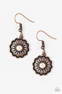 Paparazzi "Badlands Buttercup" Copper Earrings Paparazzi Jewelry