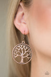 Paparazzi VINTAGE VAULT "My TREEHOUSE Is Your TREEHOUSE " Copper Earrings Paparazzi Jewelry