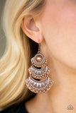 Paparazzi "Impressively Empress" Copper Earrings Paparazzi Jewelry