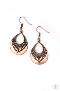 Paparazzi "Totally Terrestrial" Copper Earrings Paparazzi Jewelry