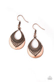 Paparazzi "Totally Terrestrial" Copper Earrings Paparazzi Jewelry