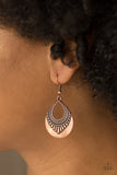 Paparazzi "Totally Terrestrial" Copper Earrings Paparazzi Jewelry