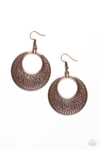 Paparazzi "Floral Frontier" Copper Earrings Paparazzi Jewelry