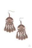 Paparazzi "Whimsical Wind Chimes" Copper Earrings Paparazzi Jewelry