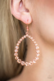 Paparazzi "Rise and Sparkle!" Copper Earrings Paparazzi Jewelry