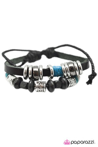 Paparazzi "Black and Blue" Blue Bracelet Paparazzi Jewelry