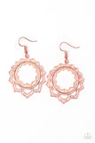 Paparazzi "Modest Mandalas" Copper Earrings Paparazzi Jewelry