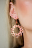 Paparazzi "Modest Mandalas" Copper Earrings Paparazzi Jewelry