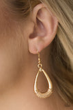 Paparazzi VINTAGE VAULT "Trending Texture" Gold Earrings Paparazzi Jewelry