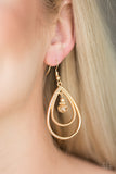 Paparazzi VINTAGE VAULT "REIGN On My Parade" Gold Earrings Paparazzi Jewelry