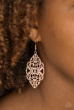 Paparazzi "Ornately Ornate" Rose Gold Earrings Paparazzi Jewelry