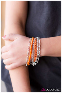 Paparazzi "I Feel You - Orange" bracelet Paparazzi Jewelry