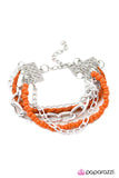 Paparazzi "I Feel You - Orange" bracelet Paparazzi Jewelry