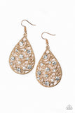Paparazzi "Certainly Courtier" Gold Earrings Paparazzi Jewelry