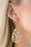 Paparazzi "Certainly Courtier" Gold Earrings Paparazzi Jewelry