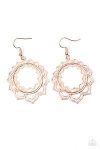 Paparazzi "Modest Mandalas" Rose Gold Earrings Paparazzi Jewelry