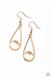 Paparazzi "Over the Moon" Gold Frame Peach Moonstone Earrings Paparazzi Jewelry