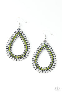 Paparazzi "Mechanical Marvel" Green Earrings Paparazzi Jewelry