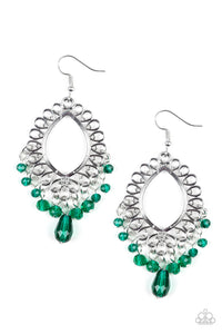 Paparazzi "Just Say NOIR" Green Earrings Paparazzi Jewelry