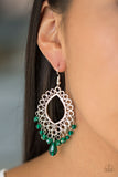 Paparazzi "Just Say NOIR" Green Earrings Paparazzi Jewelry