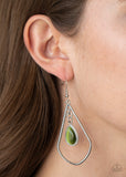 Paparazzi "Ethereal Elegance" Green Earrings Paparazzi Jewelry