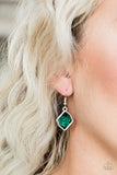 Paparazzi "Glow It Up" Green Earrings Paparazzi Jewelry