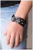 Paparazzi "All In A Row" Black Bracelet Paparazzi Jewelry