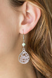Paparazzi VINTAGE VAULT "In Bloom" Green Earrings Paparazzi Jewelry