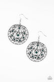 Paparazzi VINTAGE VAULT "Choose To Sparkle" Green Earrings Paparazzi Jewelry